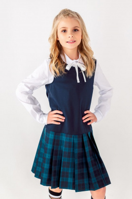 Платья и сарафаны Франтишка Ш-3224Э-22с-16-с78 темно-синий-зелёная-клетка