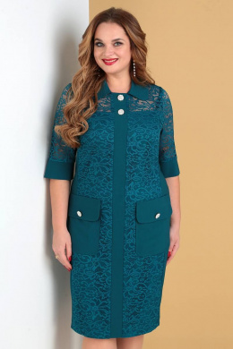 Платья Liona Style 667 изумруд