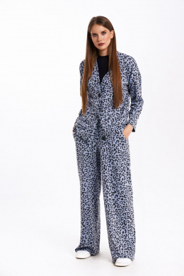 Комплекты брючные KaVaRi 8011.1 голубой_принт_леопард