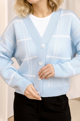 Кардиганы Romgil РВ0077-АК2 бледно-голубой,белый