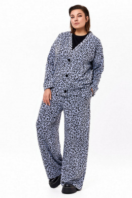 Комплекты брючные KaVaRi 8011.1 голубой_принт_леопард