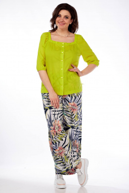 Брючные костюмы Matini 1.1607/1 желтый+цветы