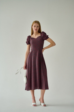 Платья Мастер Мод 844вмс серый_красные_цветочки