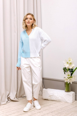 Джемперы Romgil РВ0143-ХЛ5 белый, бледно-голубой