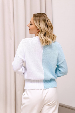 Джемперы Romgil РВ0143-ХЛ5 белый, бледно-голубой