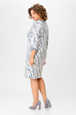Платья Swallow 782.1 молочный/серо-голубой_принт