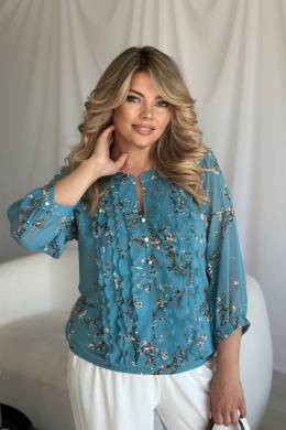 Блузы LindaLux 483 голубая_сакура
