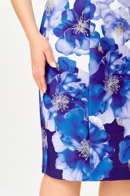 Платья Swallow 847 молочный/васильковые_цветы