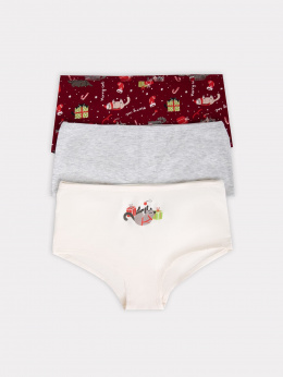 Трусы Mark Formelle 412458-3/22/22.22-20331П-5 молочный_печать_2_сл_1тр_на_дет_пер