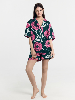 Пижамы Mark Formelle 592460-1/24-26551ПП-9 цветы_на_зеленом