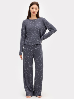 Пижамы Mark Formelle 592468-1/24-26652ПП-10 горошек_на_графите