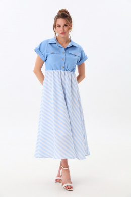 NikVa 969-2 голубой+бело-голубая полоска