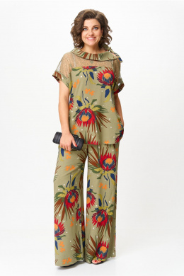Michel chic 1426 хаки_цветы