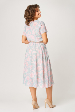 Платья Swallow 861 нежно-мятный/цветы