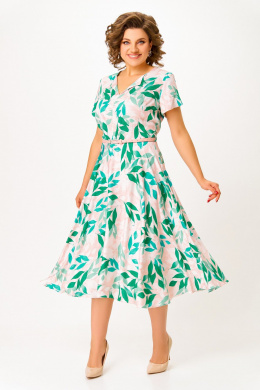 Платья Swallow 858.1 бледно-розовый/листья