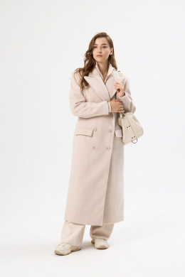 Пальто ALIN 7002 молочный