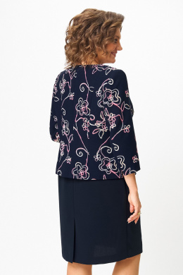 Комплекты с платьем Zlata 4460 синий_цветы