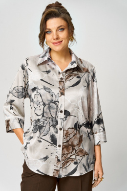 Блузы БелЭльСтиль 877-3_26_22 бежево-коричневый