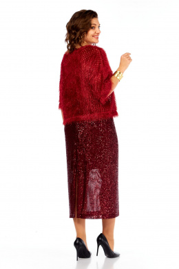 Комплекты юбочные Ольга Стиль Л-413 темно-красный