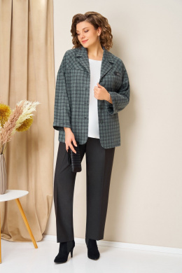 Брючные костюмы VOLNA 1436 мятно-графитовый