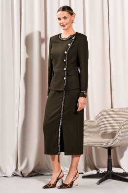 Юбочные костюмы Lissana 5039 хаки-черный