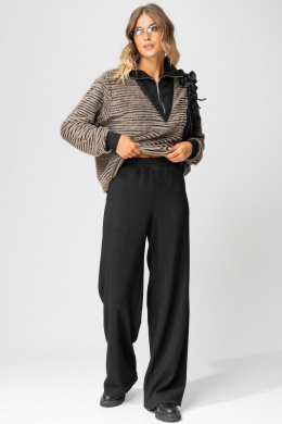 Комплекты брючные Laikony L-383 табак+черный