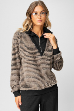 Комплекты брючные Laikony L-383 табак+черный