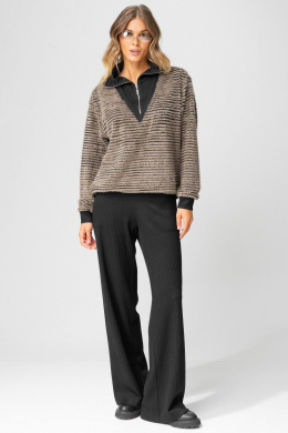 Комплекты брючные Laikony L-383 табак+черный