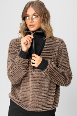 Комплекты брючные Laikony L-383 табак+черный