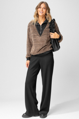 Комплекты брючные Laikony L-383 табак+черный