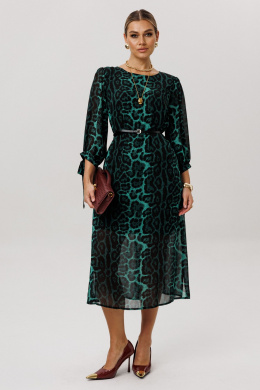 Платья Anelli 1733 леопардовый_изумруд