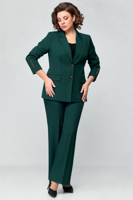 Брючные костюмы Мишель стиль 1177 т.зеленый