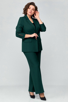 Брючные костюмы Мишель стиль 1177 т.зеленый