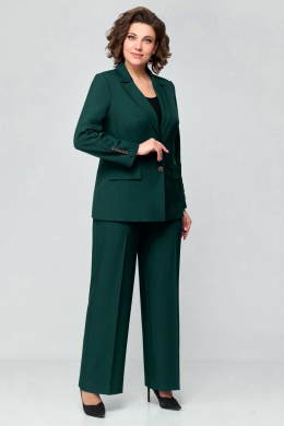 Брючные костюмы Мишель стиль 1177 т.зеленый