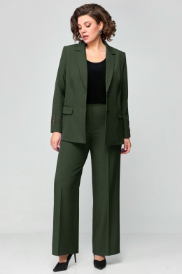 Брючные костюмы Мишель стиль 1177 хвойно-зеленый