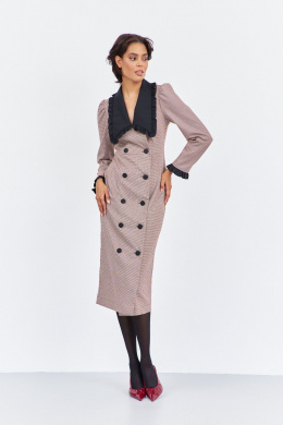 Платья FLAIM 2017 пыльно-розовый_черный