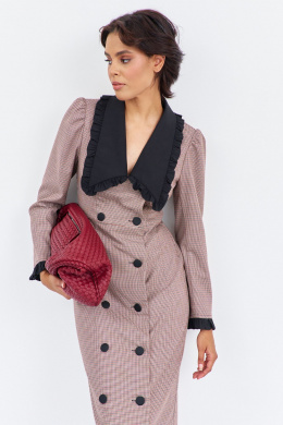 Платья FLAIM 2017 пыльно-розовый_черный