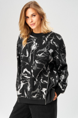 Джемперы Laikony L-104 черно-серый