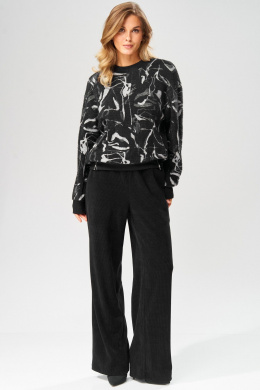 Джемперы Laikony L-104 черно-серый