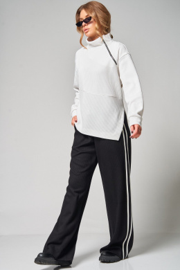 Комплекты брючные Laikony L-483 белый+черный