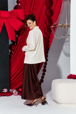 Комплекты юбочные Vittoria Queen 27233 кремово-шоколадный