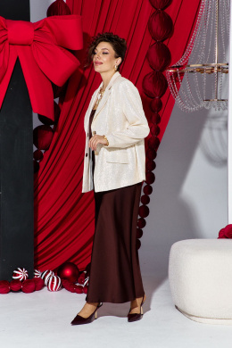 Комплекты юбочные Vittoria Queen 27233 кремово-шоколадный