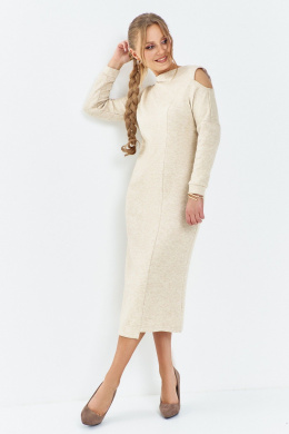 Платья Euromoda 654 бежевый
