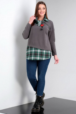 Таир-Гранд 62411 серый+зеленая_клетка