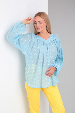 Комплекты брючные Gamma Gracia 567 желтый-голубой-белый-горох