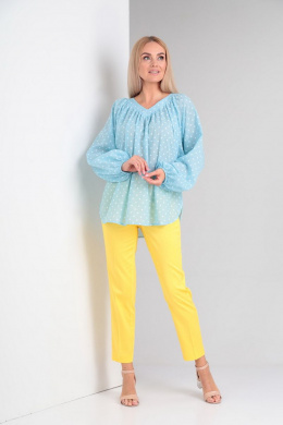 Комплекты брючные Gamma Gracia 567 желтый-голубой-белый-горох