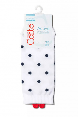 Носки и гольфы Conte Elegant CONTE_Active_222_пикот-сердечко белый-горох