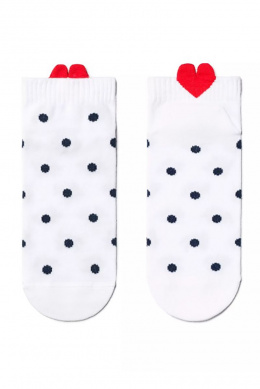 Носки и гольфы Conte Elegant CONTE_Active_222_пикот-сердечко белый-горох
