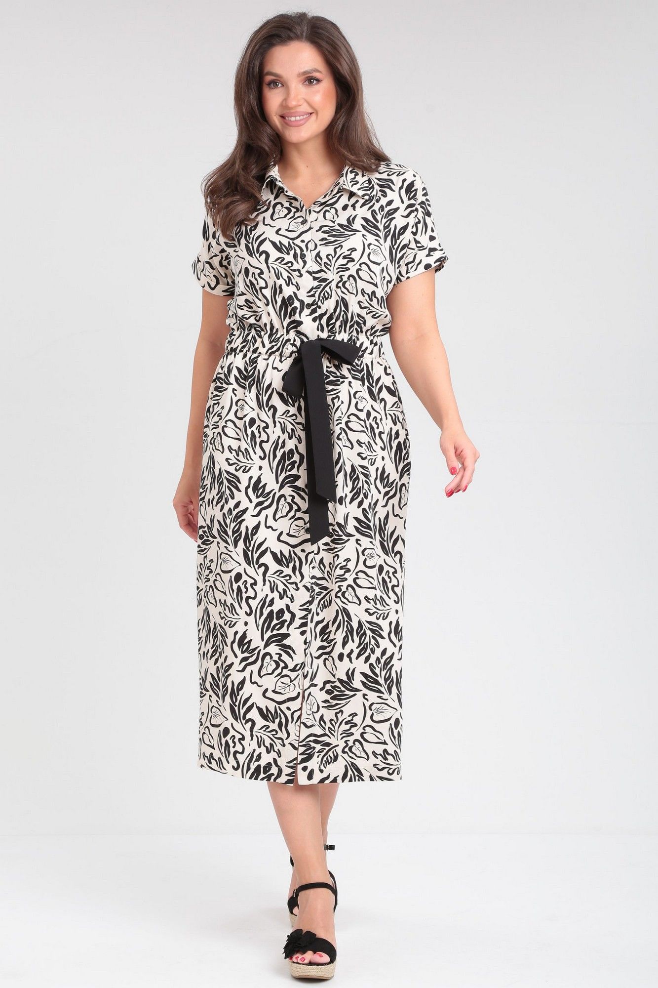 LeNata 16411 черно-молочный