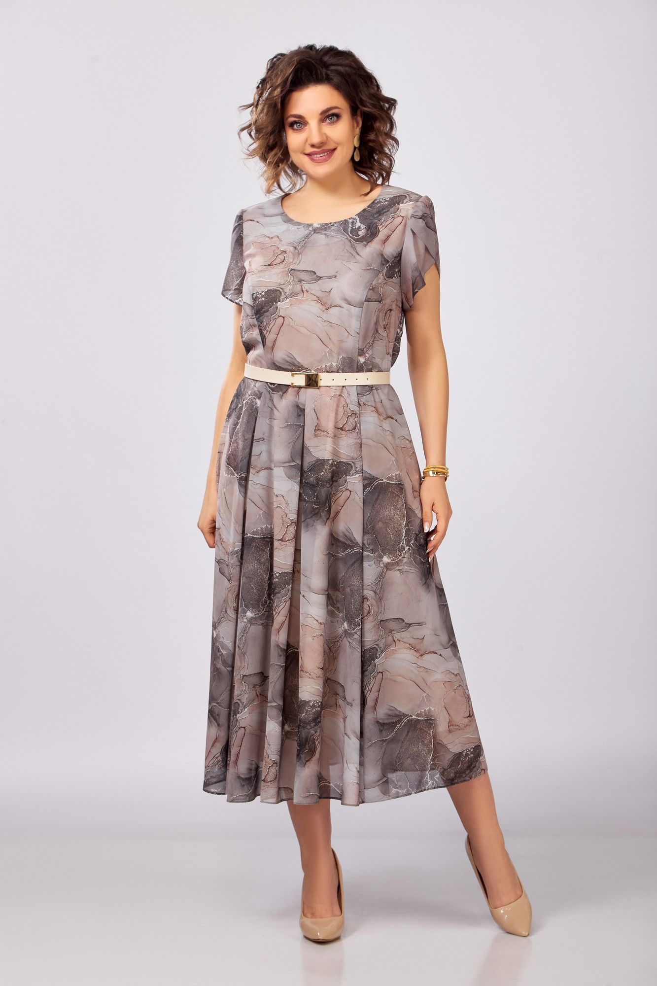 Swallow 843.2 принт_бежево-коричневый_мрамор